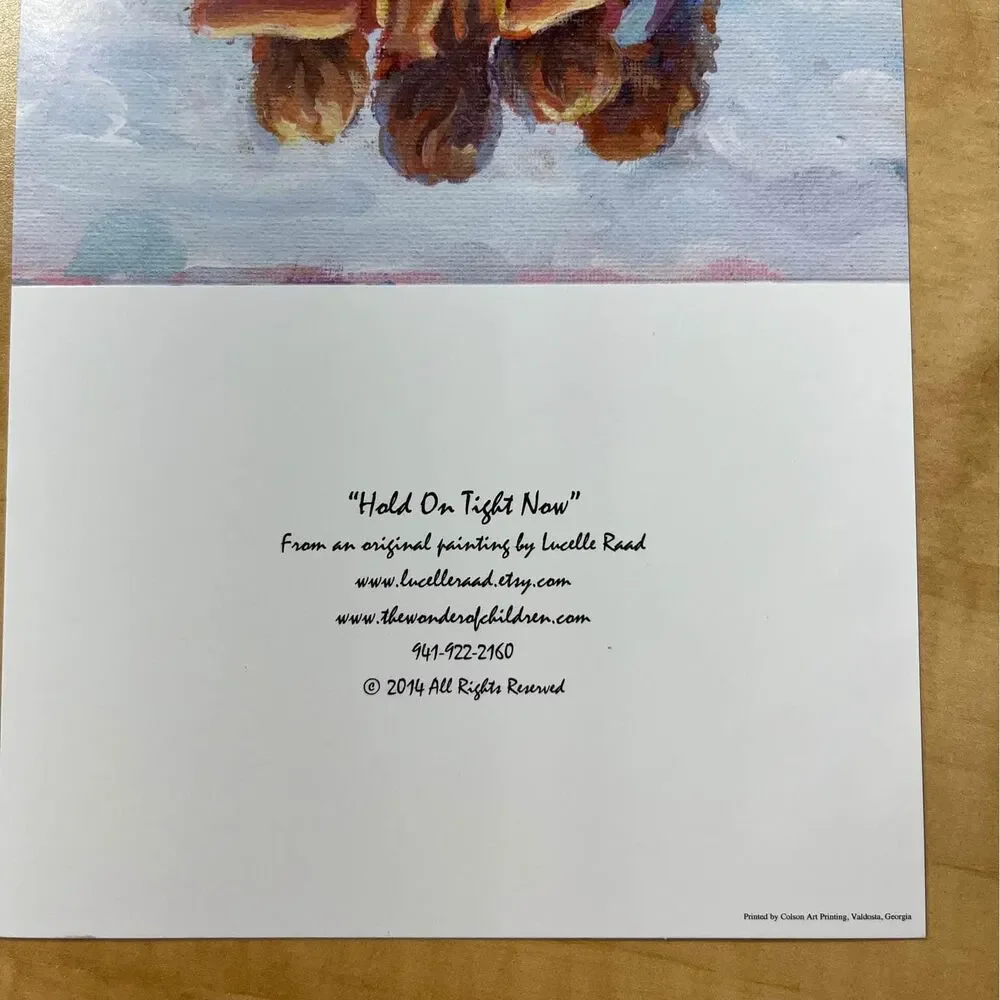 200 blank greeting cards in sealed wrap with children on the beach